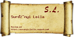 Surányi Leila névjegykártya